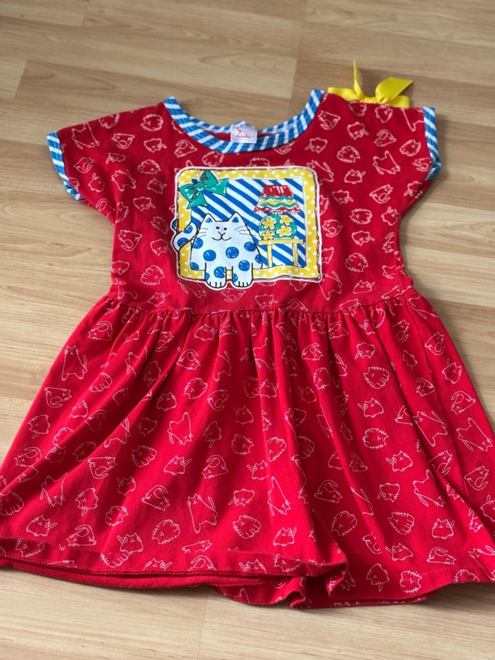 Buster Brown Vintage Red Cat Graphic Dress